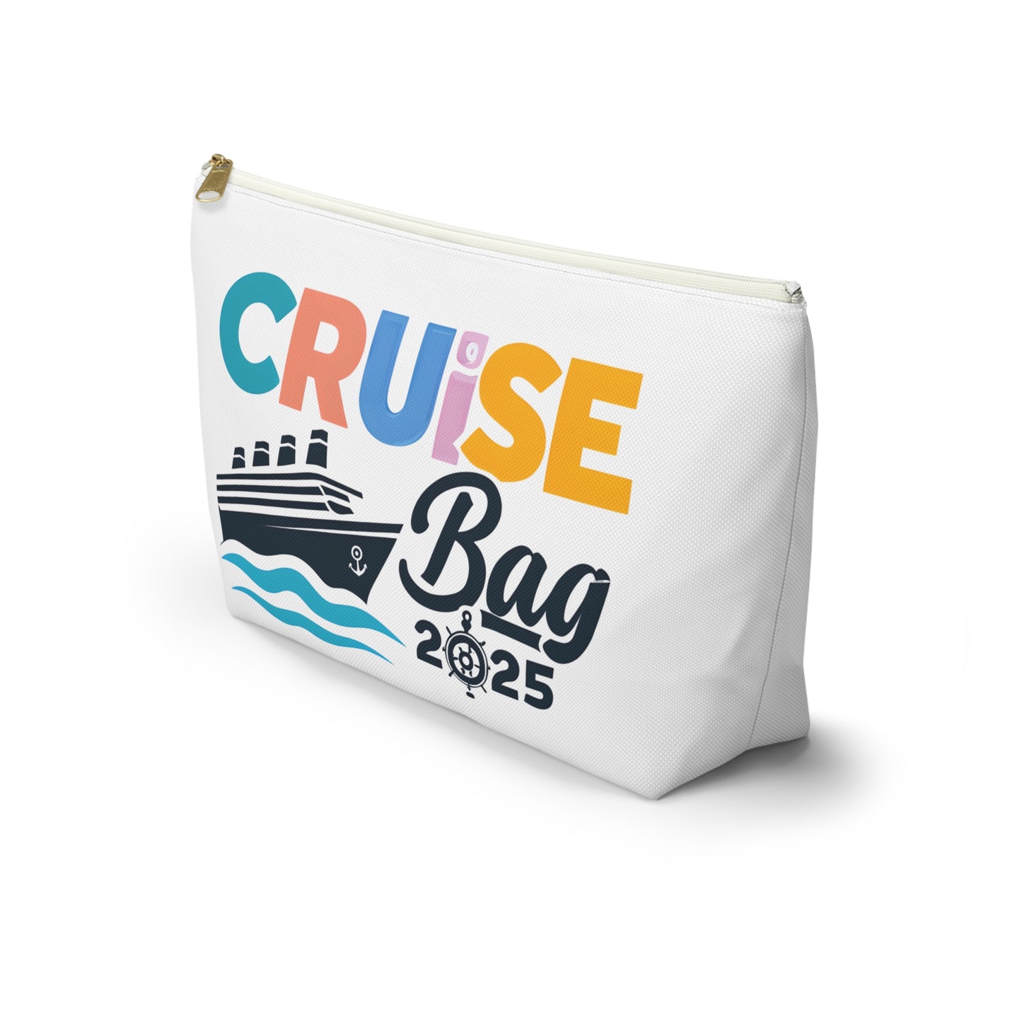 Cruise Accessory Pouch, Canvas Pouch, Nautical Theme, Travel Bag, Vacation Essentials, Beach Trip Bag, Gift for Travelers