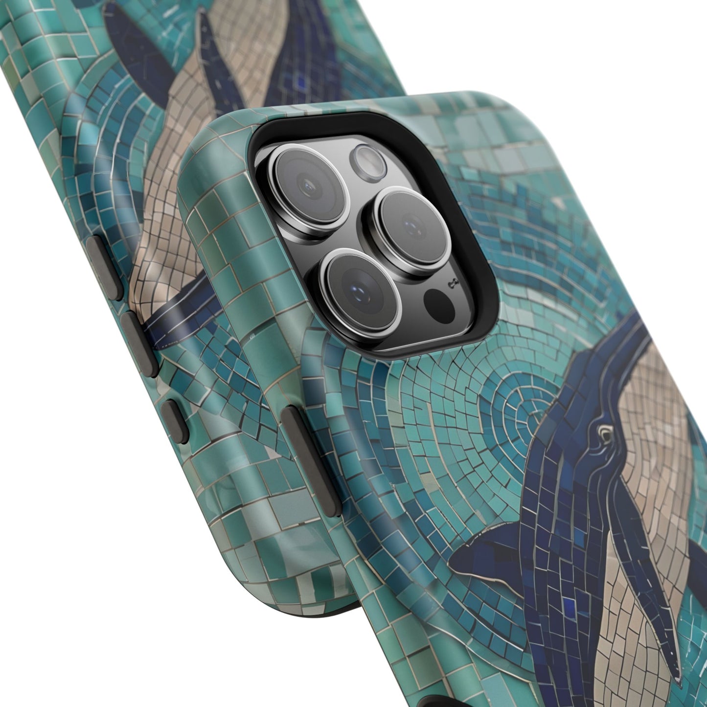 Whale Watching Mosaic iPhone Case, Whale Art, Unique Phone Case, Humpback Whale, Whale Gift, Marine Biology, Whale Watcher