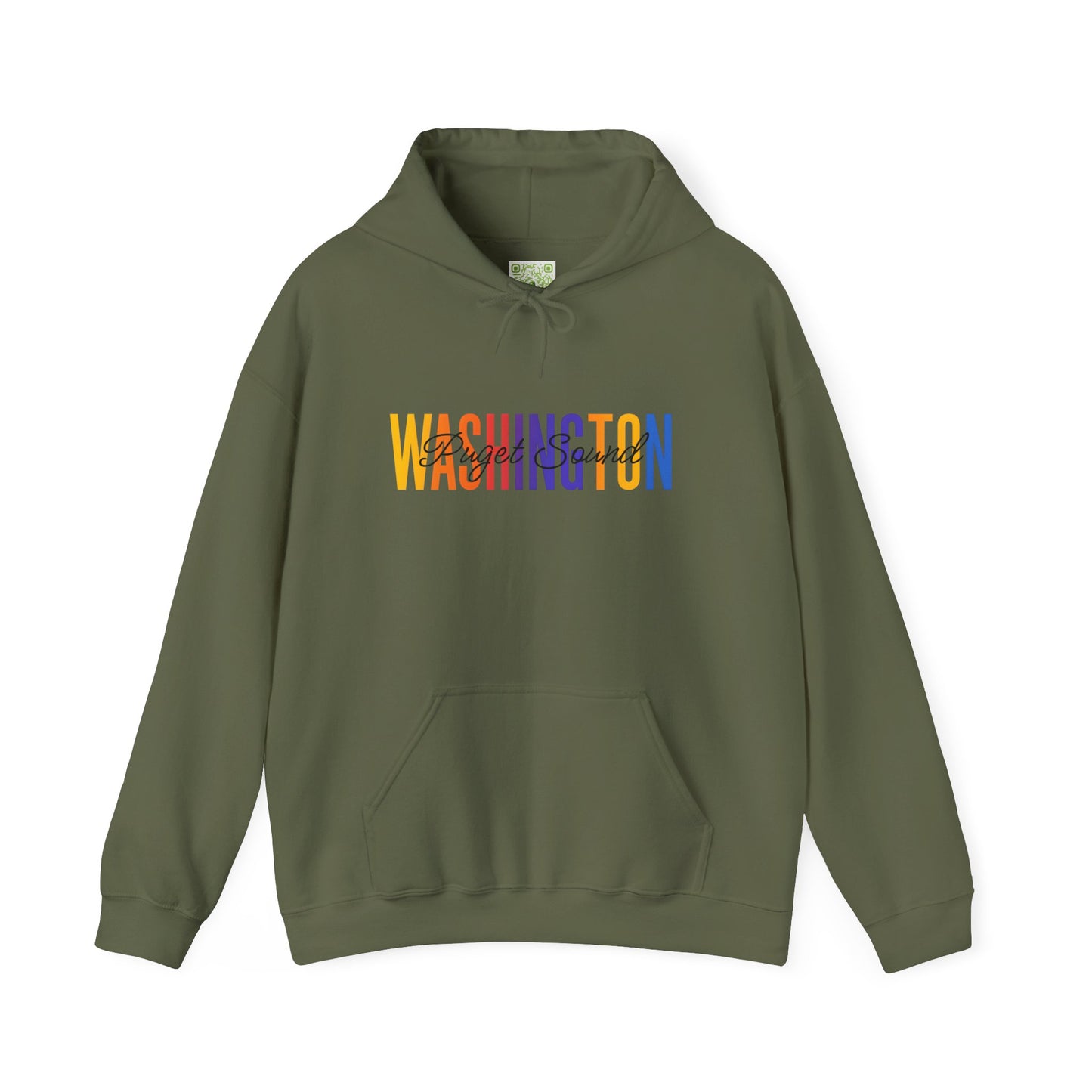 Colorful Puget Sound Washington Hoodie, Tacoma Sweatshirt, Puget Sound Gift, Washington Vacation, Men’s Pullover, Woman's Pullover
