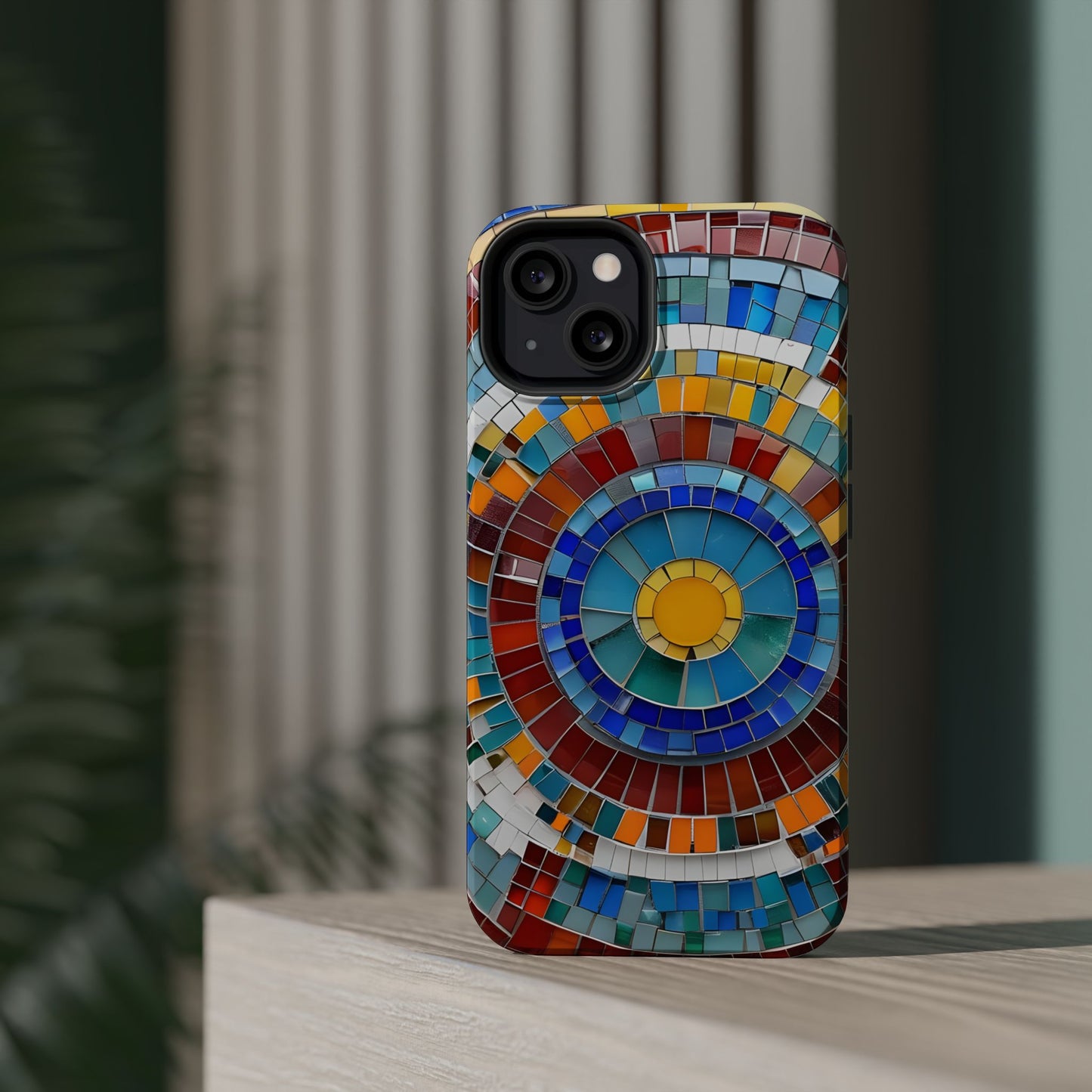 Vibrant Mosaic  iPhone Case - Colorful iPhone Cover, Unique Phone Accessory, MegSafe iPhone cover