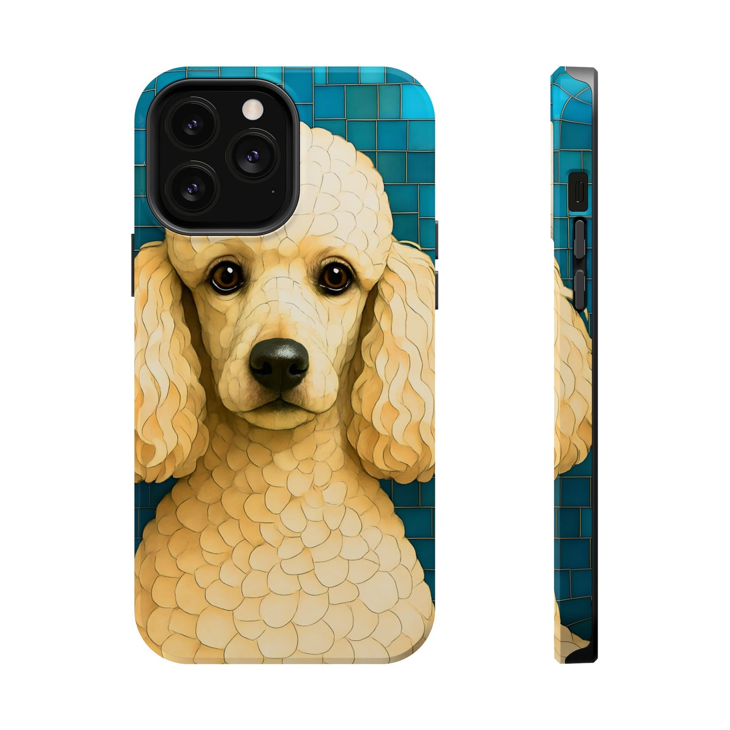 Poodle Mosaic Phone Case, White Poodle Case, Black Poodle Phone Cover, Dog iPhone Case, Dog Lover Gift