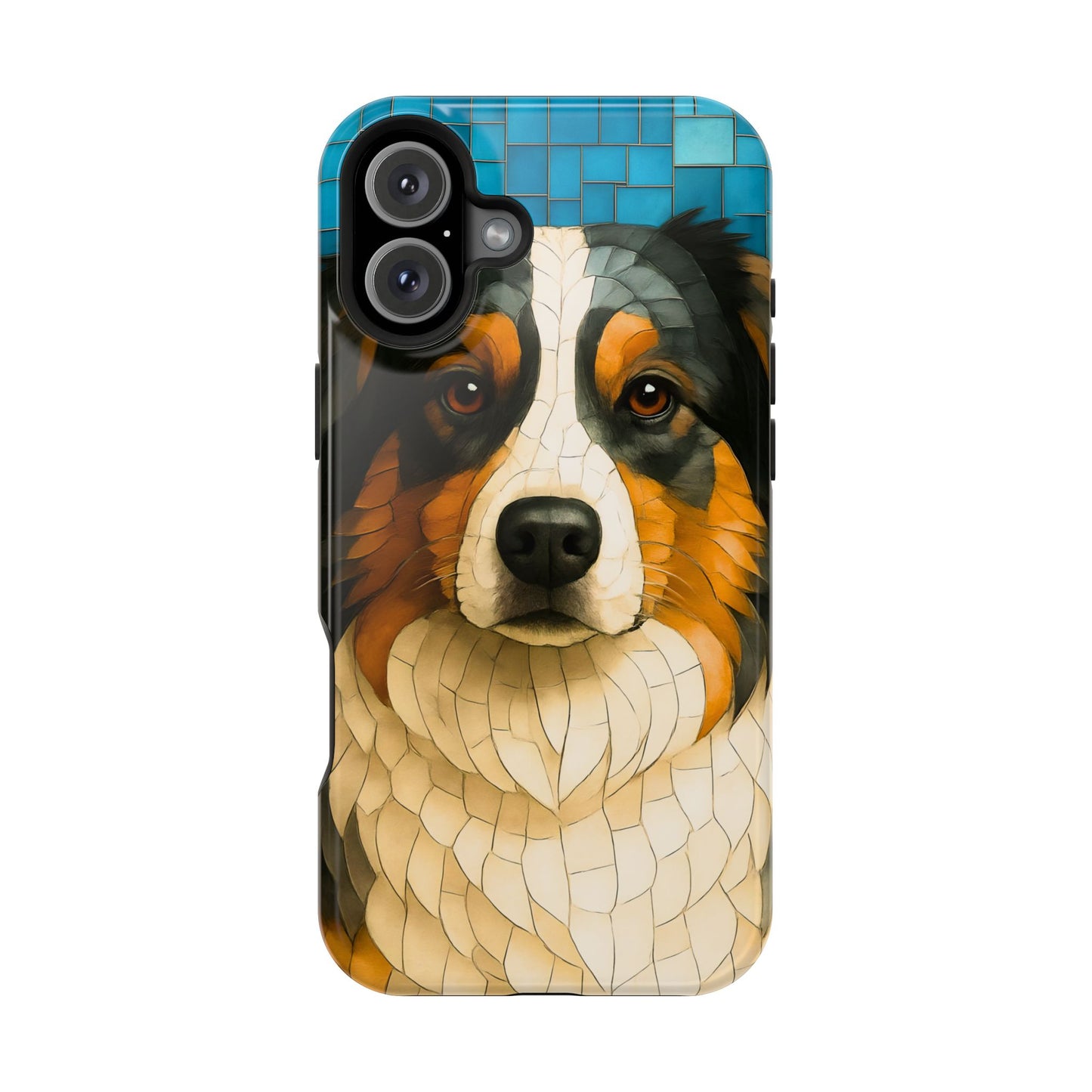 Australian Shepherd Mosaic Phone Case, iPhone Dog Case, Dog Lover Gift, Shepherd Dog Cover, Dog Phone Protector