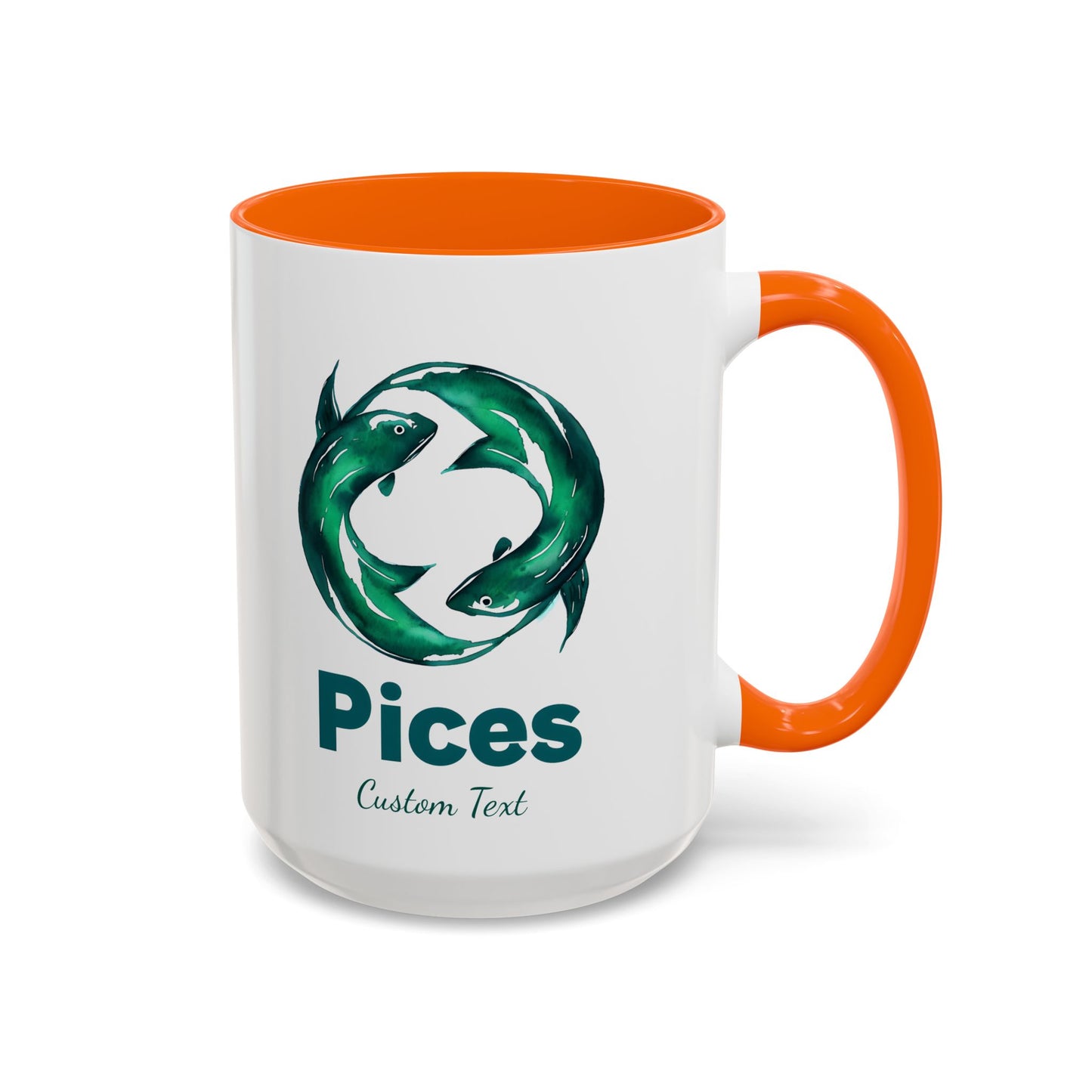 Personalized Pisces Accent Coffee Mug, Zodiac Mug, Astrology Mug, Zodiac Sign Mug, Custom Zodiac Gift, Pisces Birthday Gift