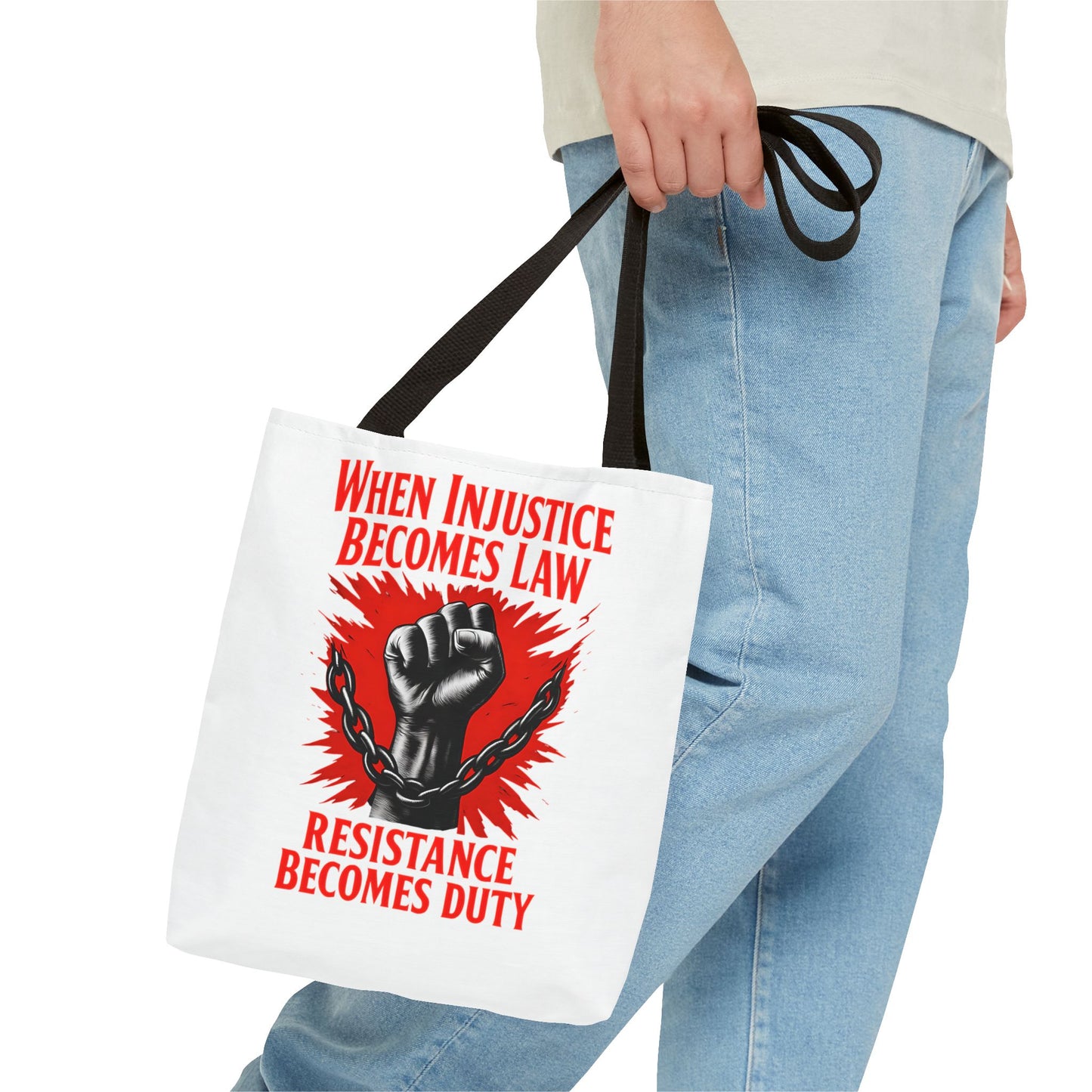 Resistance Duty Tote Bag, Political Protest Tote, Graphic Tote Bag, Subtle Anti Trump, Trendy Tote Bag, Injustice Law