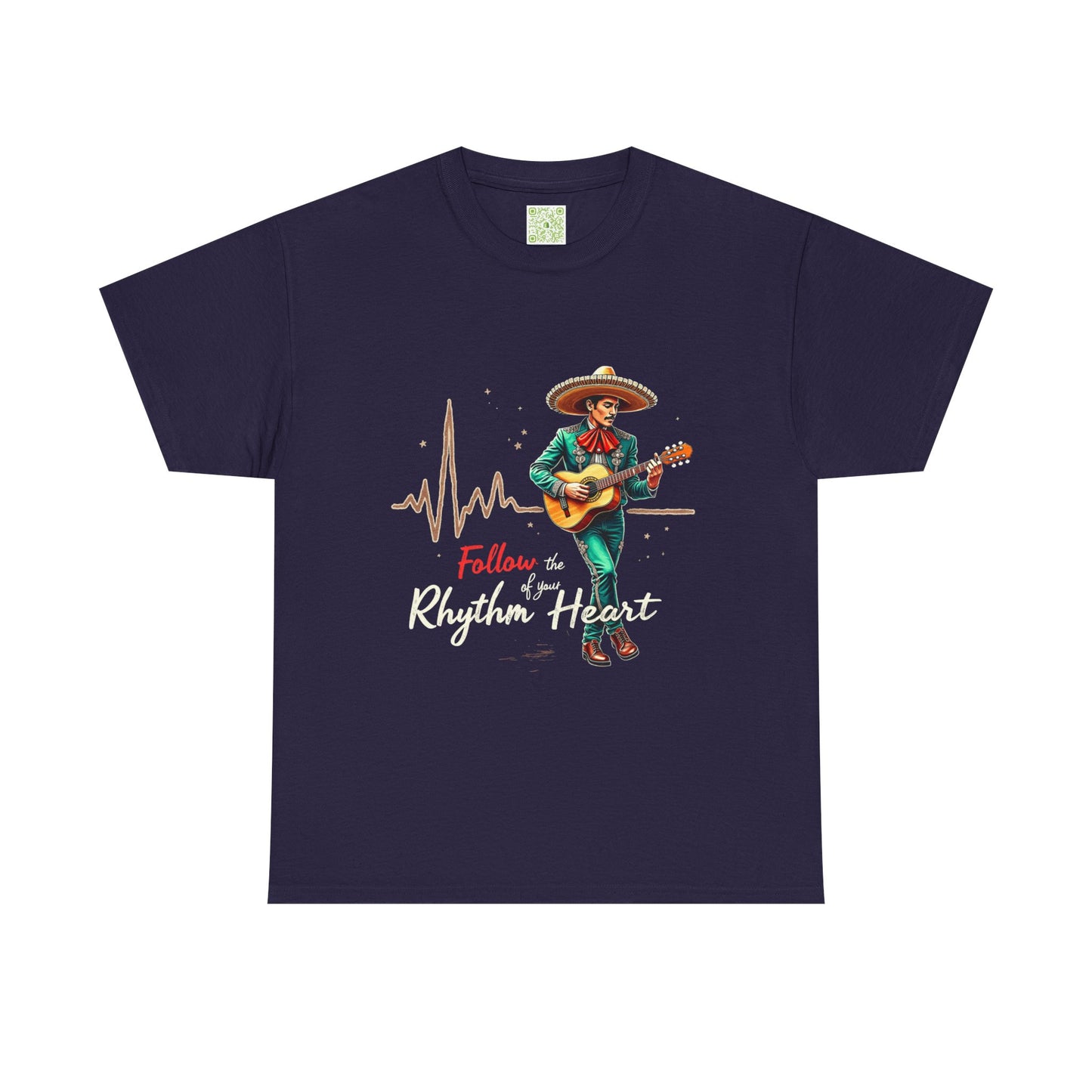 Viva la Vida Follow the Rhythm Heart Tee, Mexican Pride, Musical Vibe Tee, Mexican Pride Shirt, Concert Attire, Casual T-Shirt
