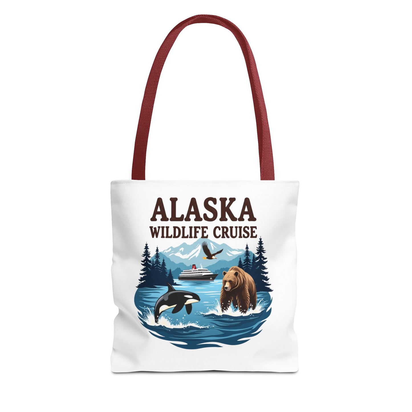 Alaska Wildlife Cruise Tote Bag, Adventure Lovers Gift, Cruise Squad 2025, Alaska Vacation Tote Bag, Alaskan Cruise Tote