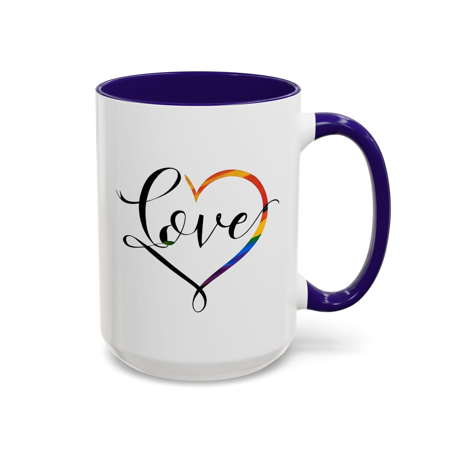 Celebration Rainbow Heart Mug  - Celebrate Diversity and Unity  - Valentine's Gift - Pride Celebration Mug