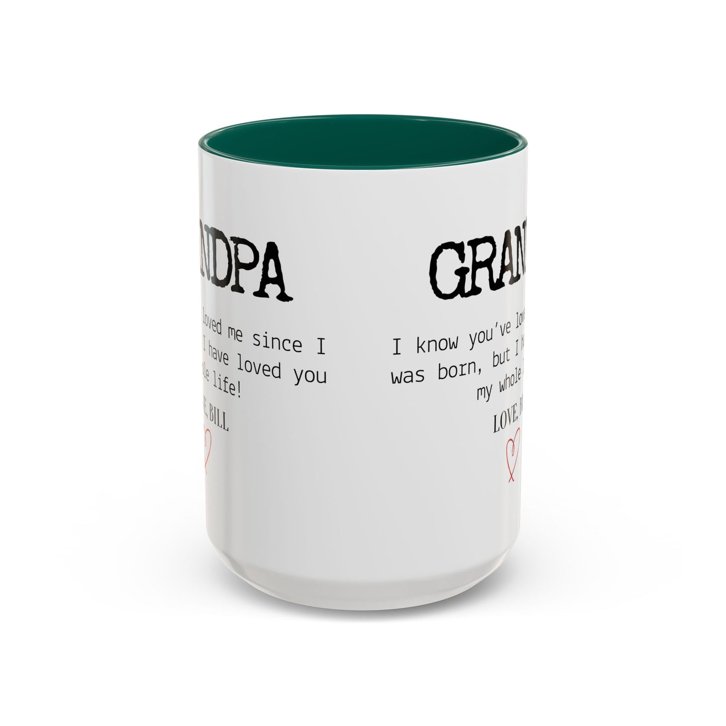 Personalized Grandpa Mug, Gift from Grandchild, Custom Message Coffee Cup, Grandpa Birthday Gift, Father’s Day Mug, Sentimental Gift for Grandpa