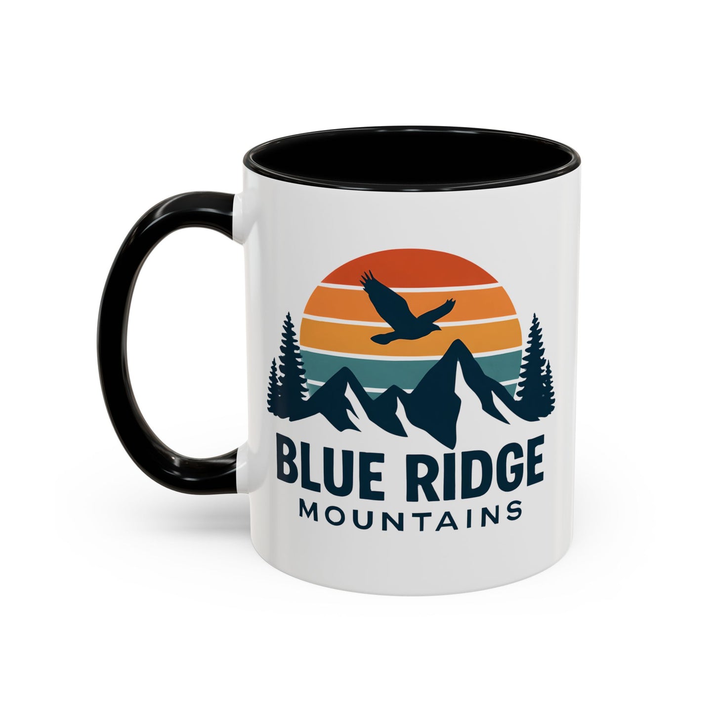 Blue Ridge Mountains Accent Coffee Mug, Appalachian Trail Mug, Smokey Mountains Souvenir, North Carolina Gift, Virginia Gift