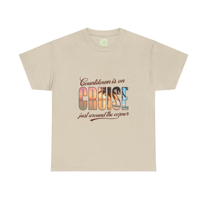 Cruise Countdown Heavy Cotton Tee, Cruise Squad 2025 Shirt, Family Vacation 2025 Tee, Family Cruise Shirt, Custom Travel Shirt