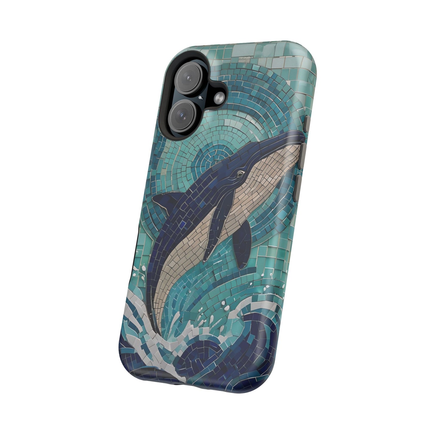 Whale Watching Mosaic iPhone Case, Whale Art, Unique Phone Case, Humpback Whale, Whale Gift, Marine Biology, Whale Watcher
