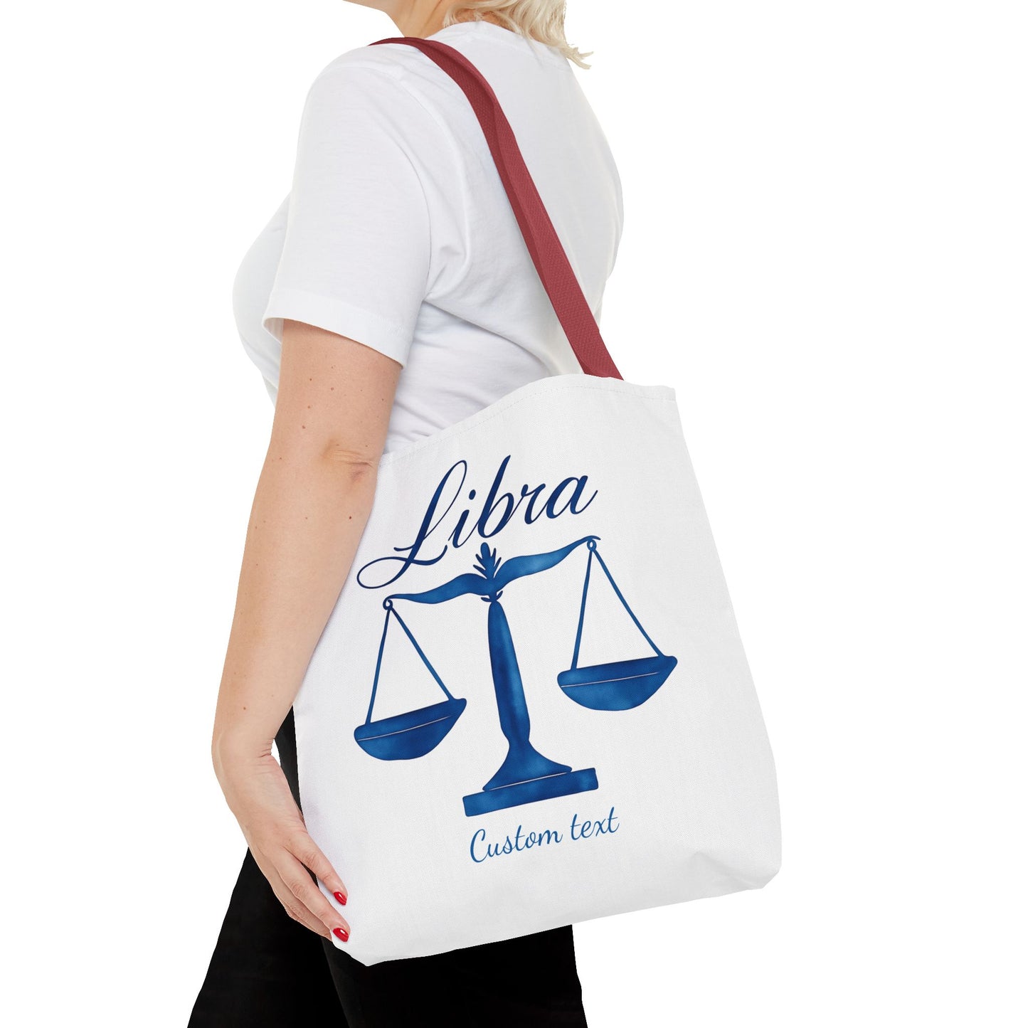 Libra Zodiac Personalized Tote Bag, Artistic Tote Bag, Astrology Lover Tote, Trendy Tote Bag, Unique Weekender Bag