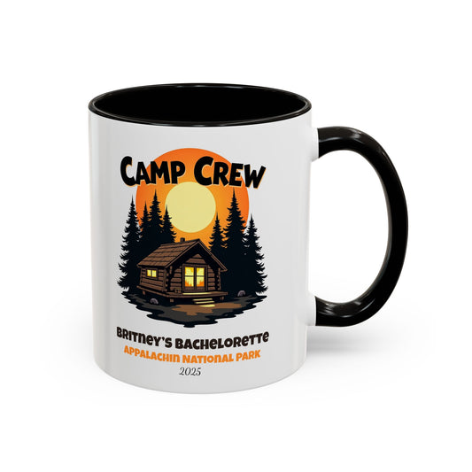 Camp Crew Accent Coffee Mug, Hen Party Favors, Camp Bachelorette, Bachelorette Cup, Girls Trip Gifts, Bride Tribe