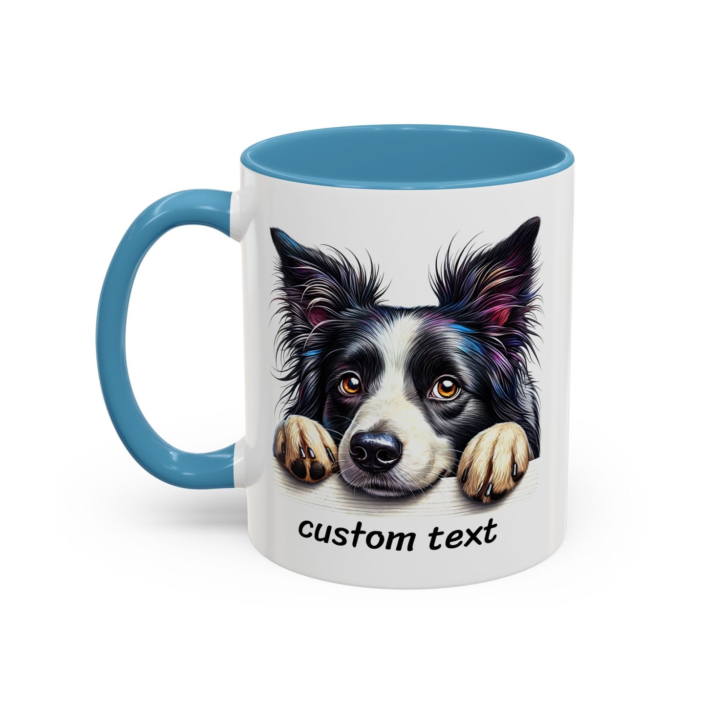 Funny Dog Lover Border Collie Accent Mug - "Dog is Friendly, I am Not"