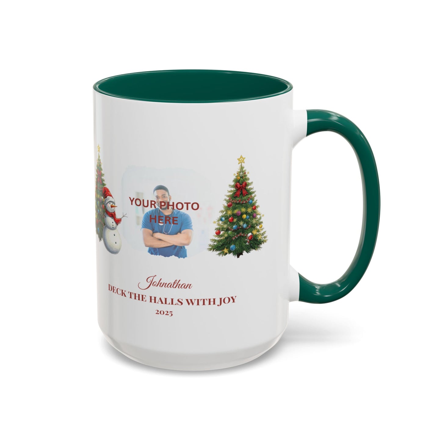 Personalized Snowman Mug with Custom Photo – Cute Christmas Cocoa Cup, Holiday Gift for Neighbors, Snowman Coffee Mug 2025