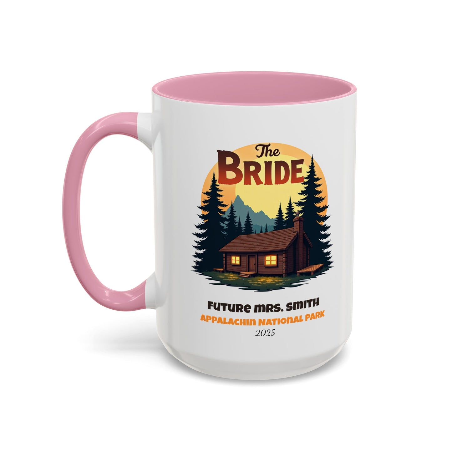 Camp Bride Accent Coffee Mug, Hen Party Favors, Bachelorette Cup, Girls Trip Gifts, Camp Bach, Bride Tribe