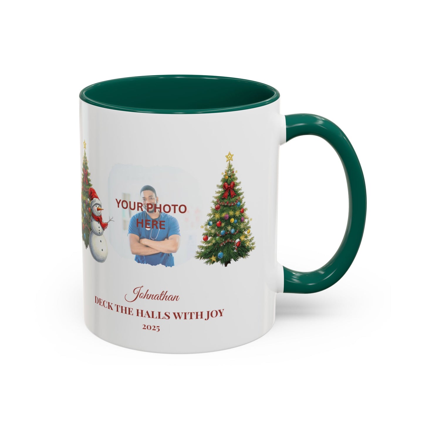 Personalized Snowman Mug with Custom Photo – Cute Christmas Cocoa Cup, Holiday Gift for Neighbors, Snowman Coffee Mug 2025