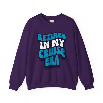 Retired in My Cruise Era Crewneck Sweatshirt, Travel Lovers, Unisex Sweatshirt, Cruise Vibes, Retirement 2025, Retro Cruise
