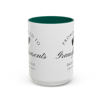 Promoted to Grandparents Mug, Pregnancy Announcement Coffee Cup, Baby Reveal Gift, New Grandparent Mug, Personalized Baby Announcement