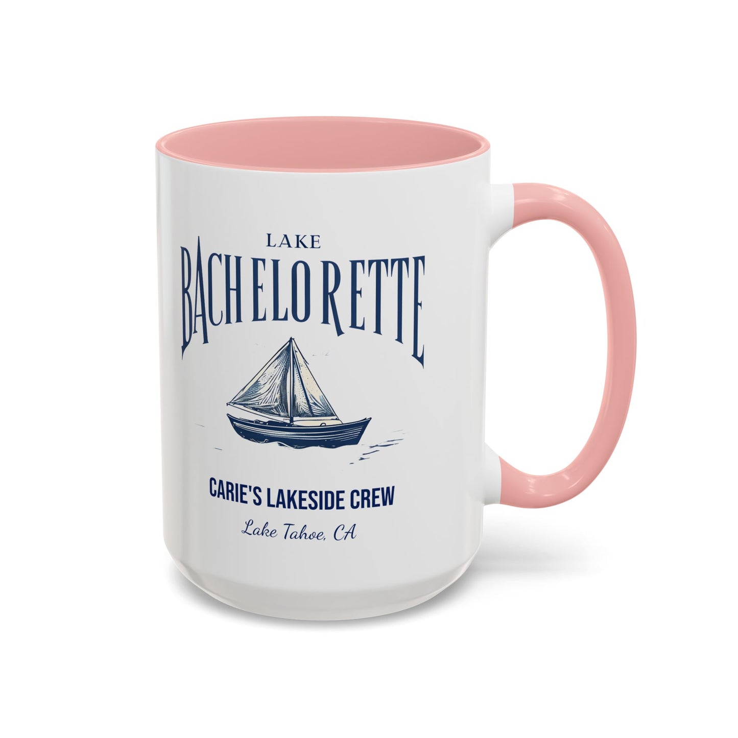Let's Get Nauti Personalized Accent Coffee Mug, Sail Boat Hen Party Favor, Bachelorette Cruise, Bride Tribe, Camp Bach Gift