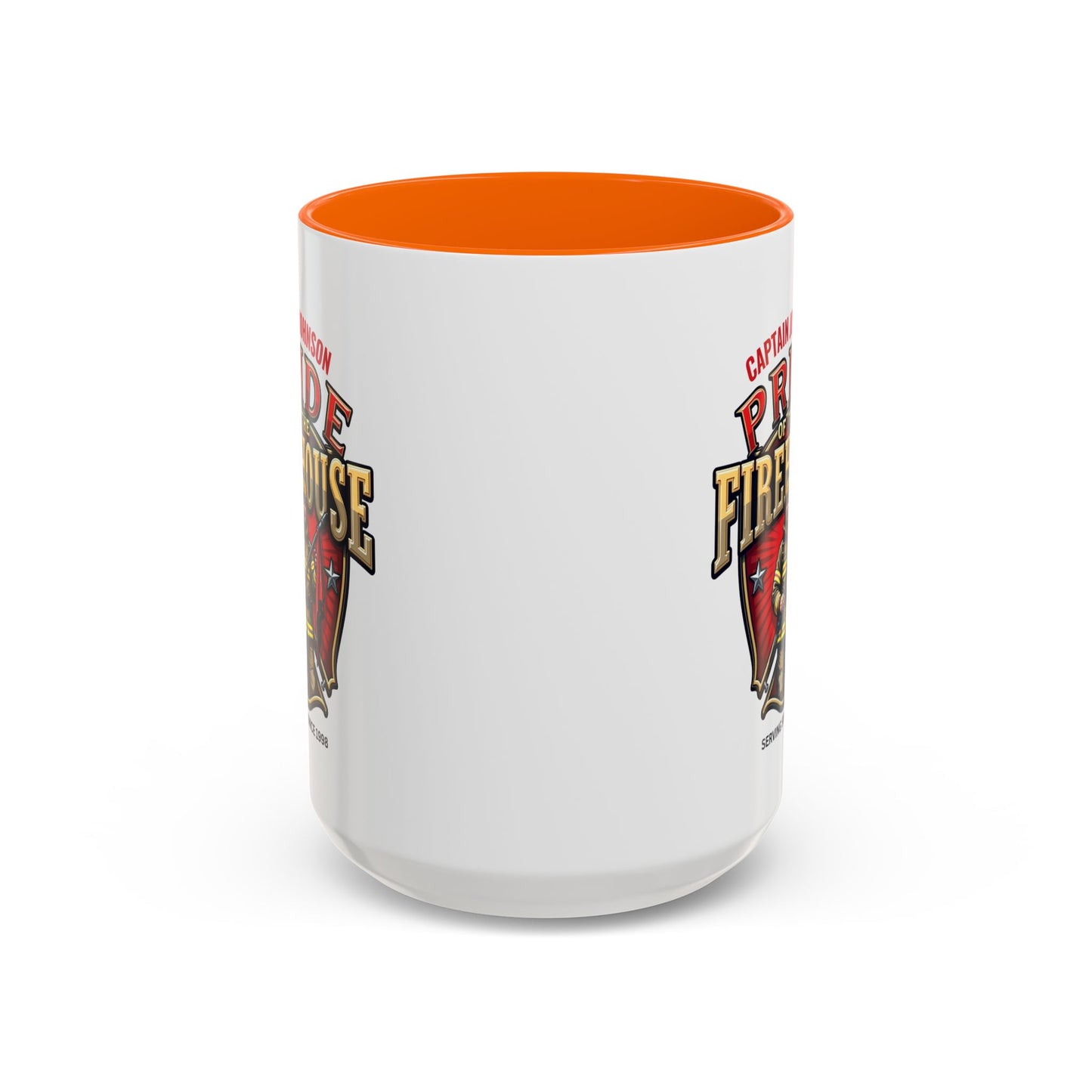 Personalized Pride of the Firehouse Shield Mug, Fire Department, Fire Fighter Gift, Firefighter Mug, Firefighter Dad Gift