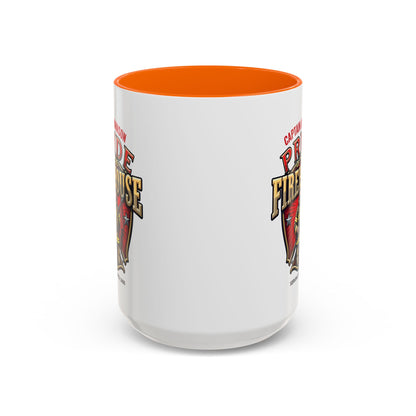 Personalized Pride of the Firehouse Shield Mug, Fire Department, Fire Fighter Gift, Firefighter Mug, Firefighter Dad Gift