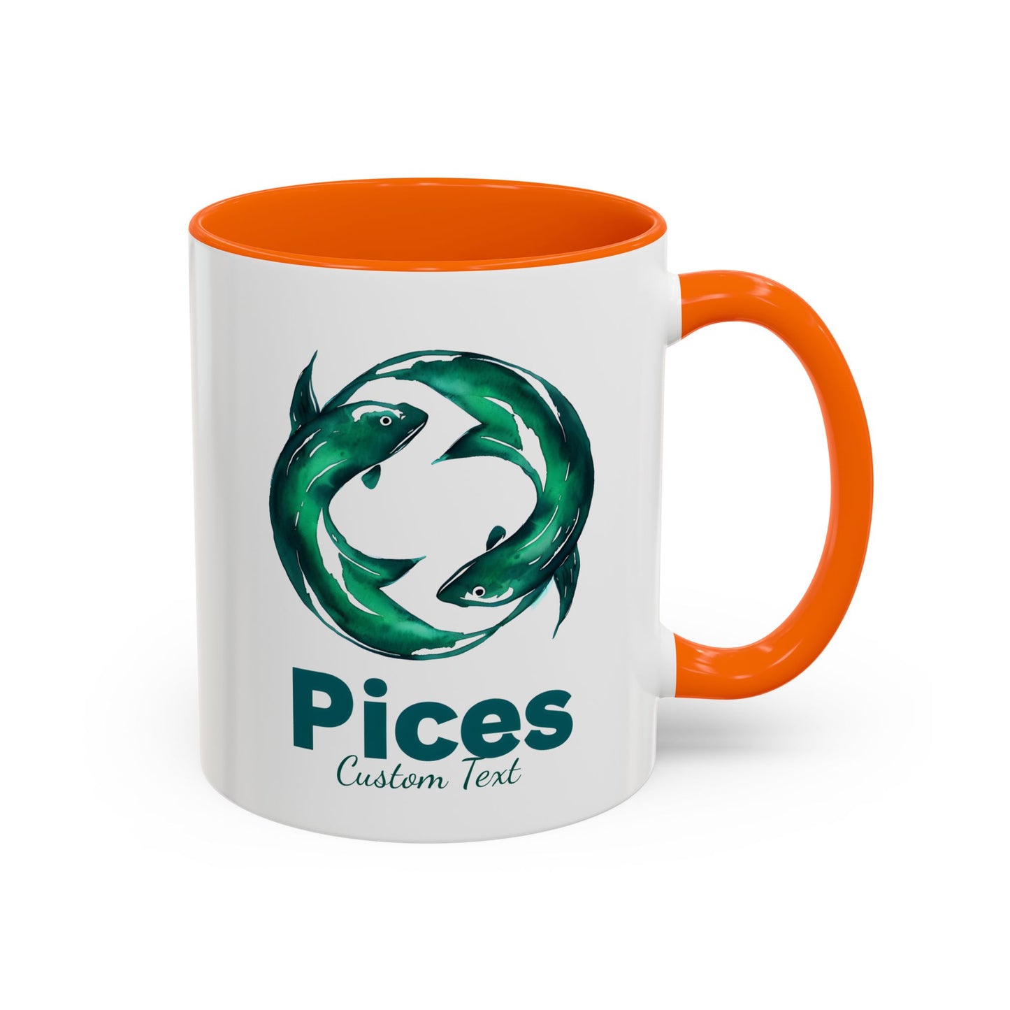 Personalized Pisces Accent Coffee Mug, Zodiac Mug, Astrology Mug, Zodiac Sign Mug, Custom Zodiac Gift, Pisces Birthday Gift