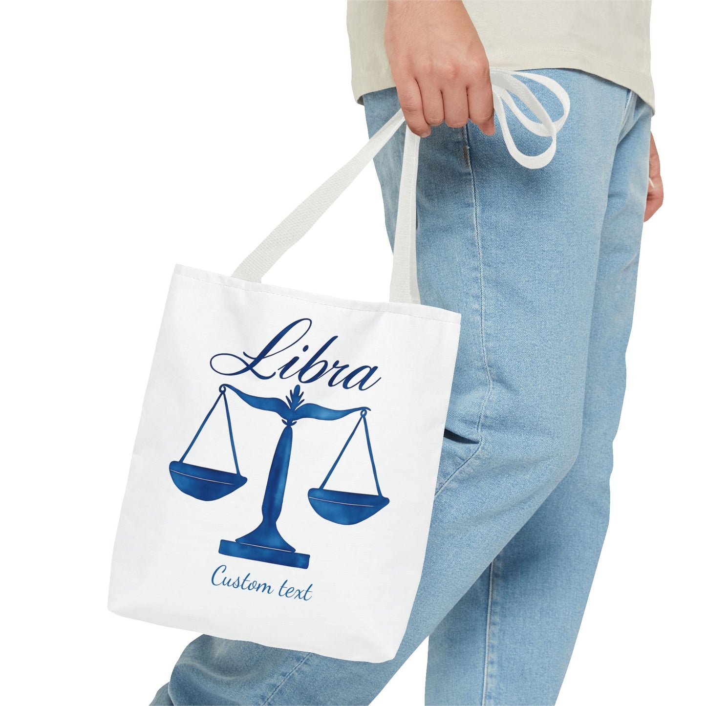 Libra Zodiac Personalized Tote Bag, Artistic Tote Bag, Astrology Lover Tote, Trendy Tote Bag, Unique Weekender Bag