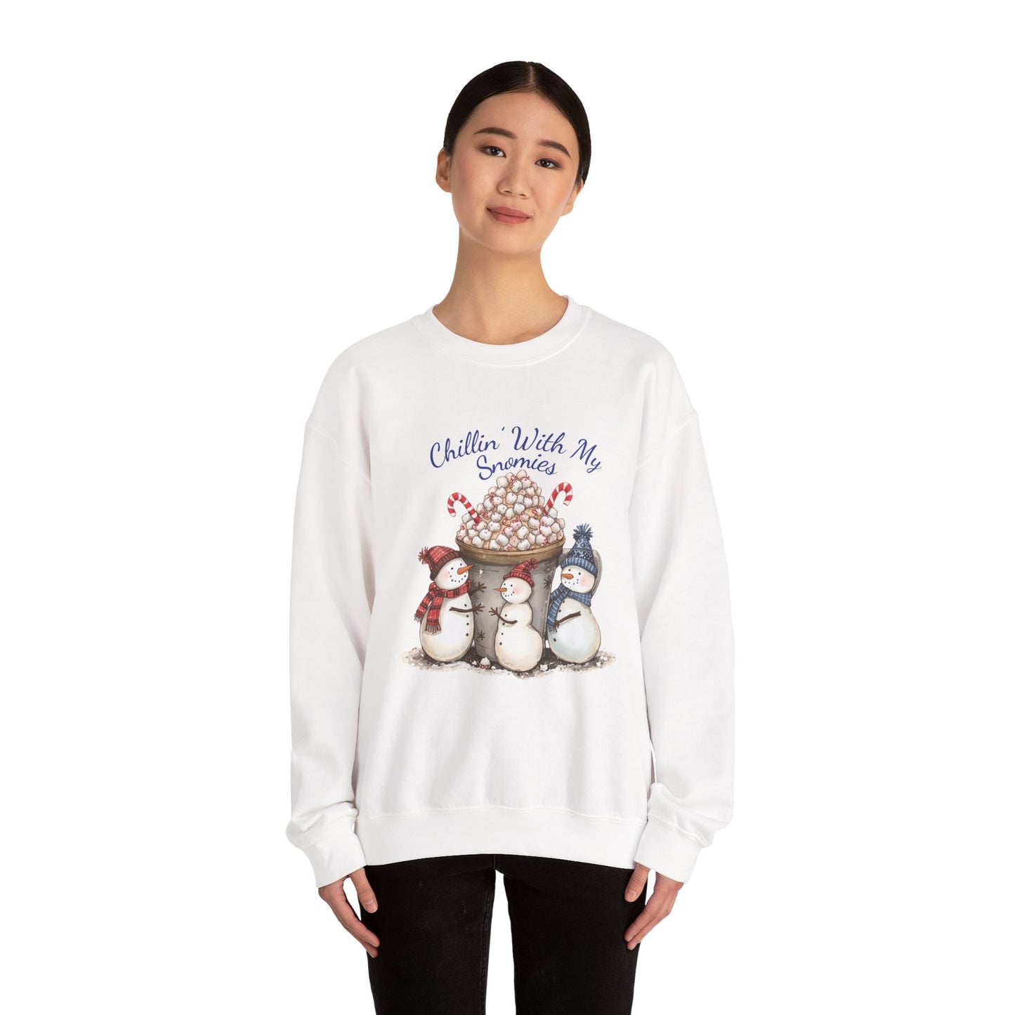 Chillin with my Snomies Sweatshirt, Snowman Apparel, Funny Snowman Shirt, Cute Snowman, Let It Snow, Snowman Lover Gift