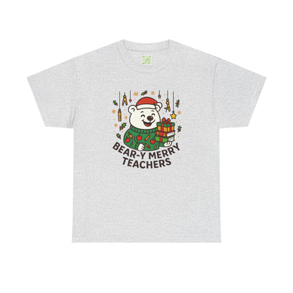 Bear-y Merry Teachers Tee, Best Teacher Ever, Teacher Holiday Gift, Teacher Xmas Gift, Santa's Favorite, Custom Teacher Gift