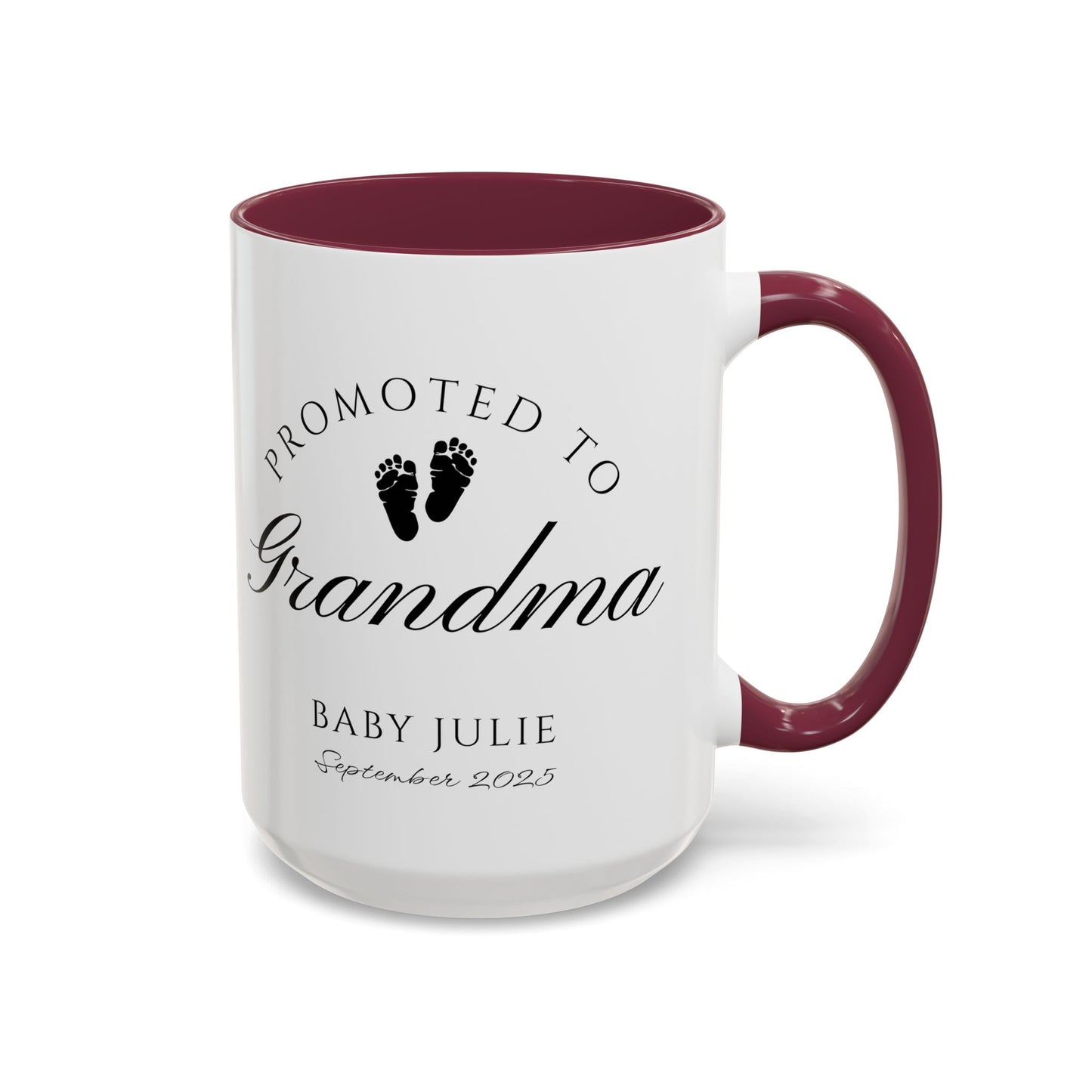Promoted to Grandma Mug, Pregnancy Announcement Coffee Cup, Baby Reveal Gift, New Grandparent Mug, Grandma to Be Gift, Custom Baby Announcement