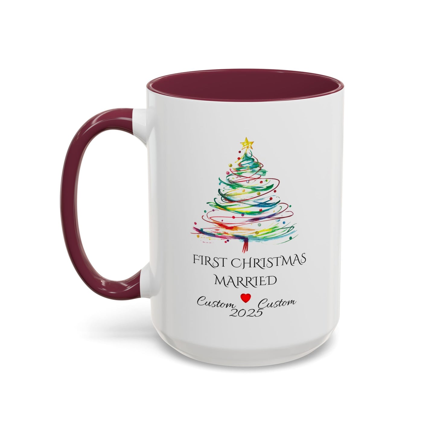 First Year Married Mug, Mr and Mrs Mug, Couple Mug, First Christmas Married, Just Married Gift, Newlywed Gift Ideas