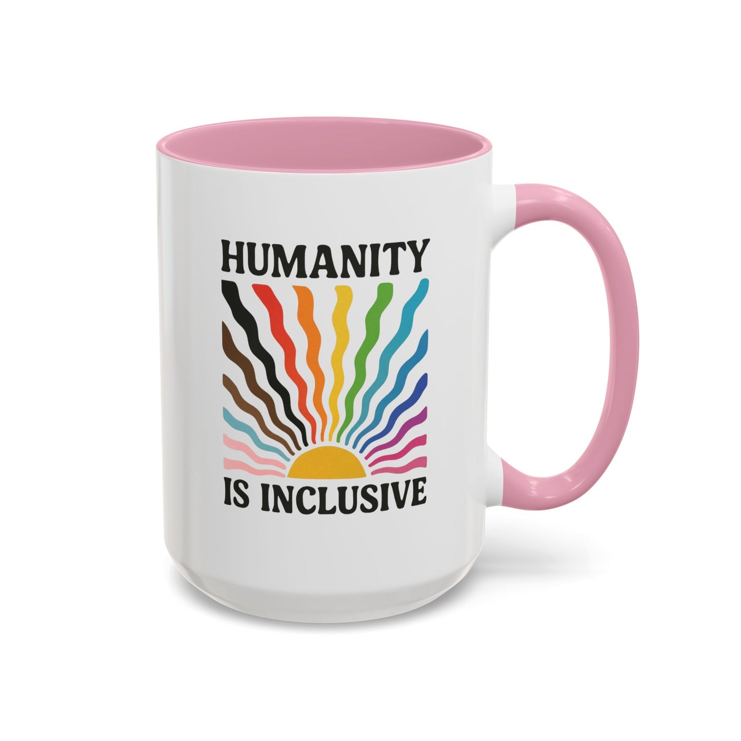 Pride Month Inclusive Humanity Coffee Mug, Pridemonth Merch, Bisexual Mug, Queer Mug, LGBT Mug, Lesbian Pride Mug
