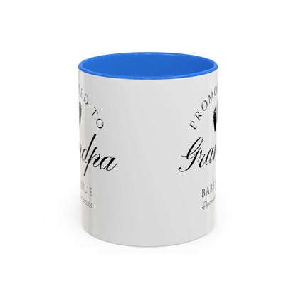 Promoted to Grandpa Mug, Personalized New Grandpa Gift 2025, Custom Baby Announcement Coffee Cup, Pregnancy Reveal for Grandfather, First Grandchild Gift