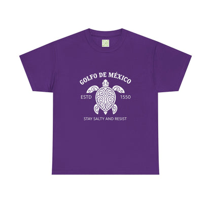 Gulf of Mexico Turtle Cotton Tee, Golfo de Mexico, Stay Salty Shirt, Sea Turtle Shirt, Turtle Shirt, Conversation Starter