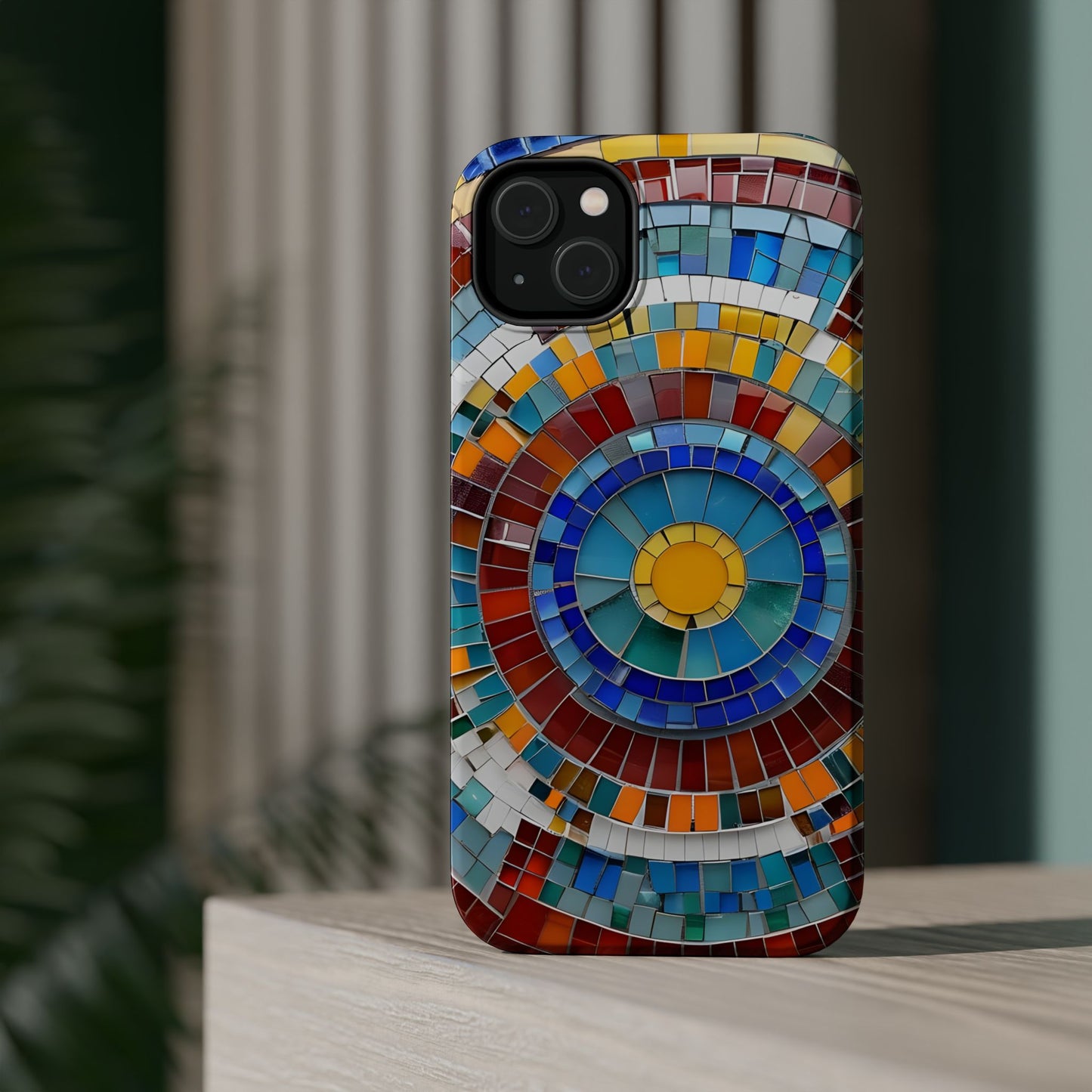 Vibrant Mosaic  iPhone Case - Colorful iPhone Cover, Unique Phone Accessory, MegSafe iPhone cover