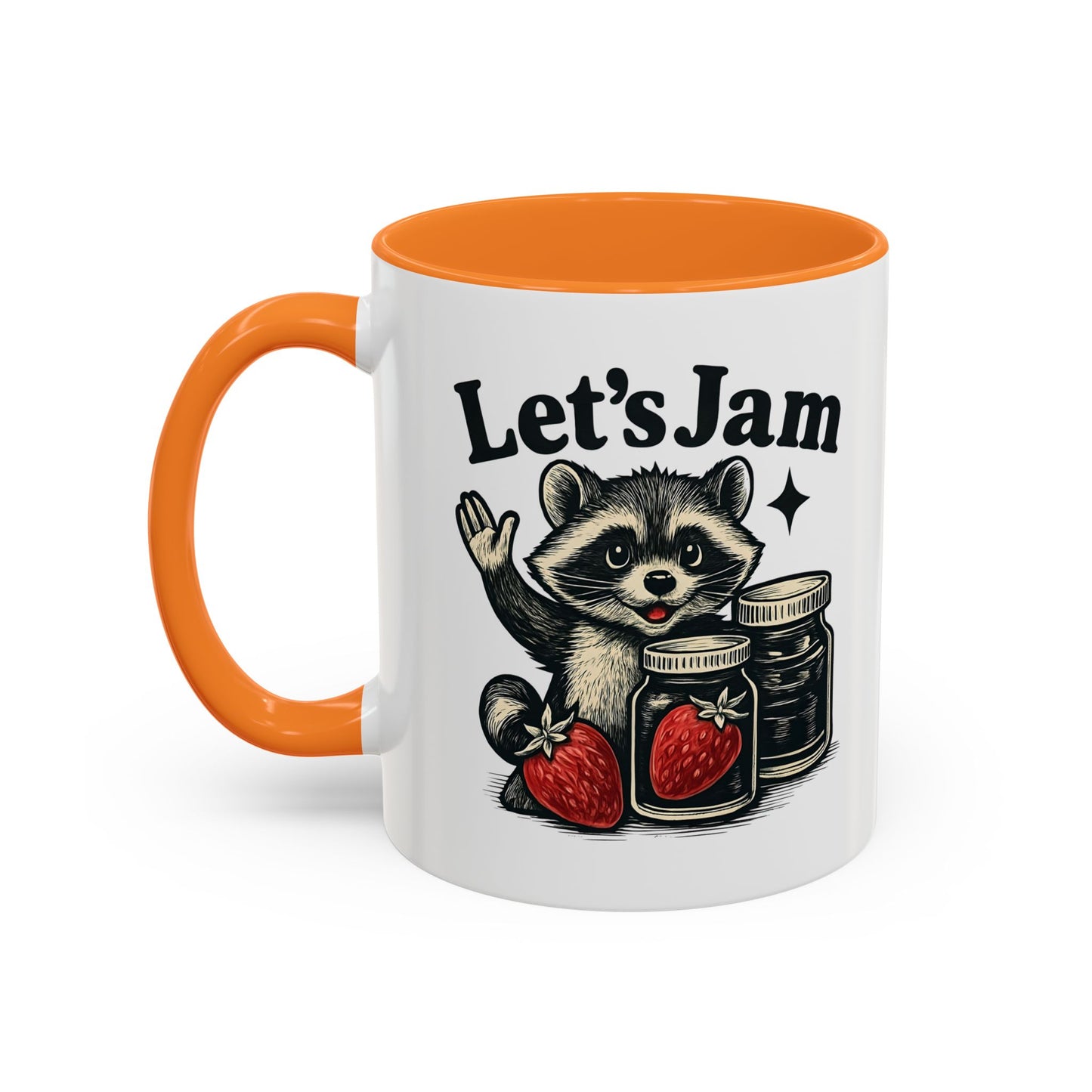 Racoon Mug, Racoon Gifts, Let's Jam Coffee Mug, Strawberry Mug, Cute Summer Mug, Raccoon Strawberry Mug, Funny Raccoon Mug, Trending Now