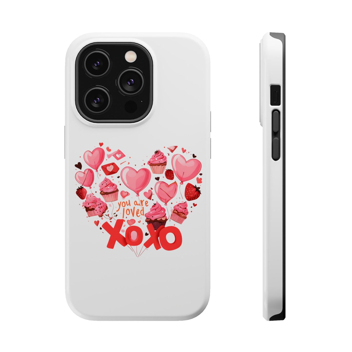 Valentine's Day Magnetic Tough Cases, Cute Phone Cover, Gift for Her, Love Heart Design, Personalizable Tech Accessory