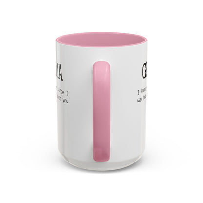 Personalized Grandma Mug, Gift from Grandchild, Custom Message Coffee Cup, Grandma Birthday Gift, Mother’s Day Mug, Sentimental Gift for Grandma