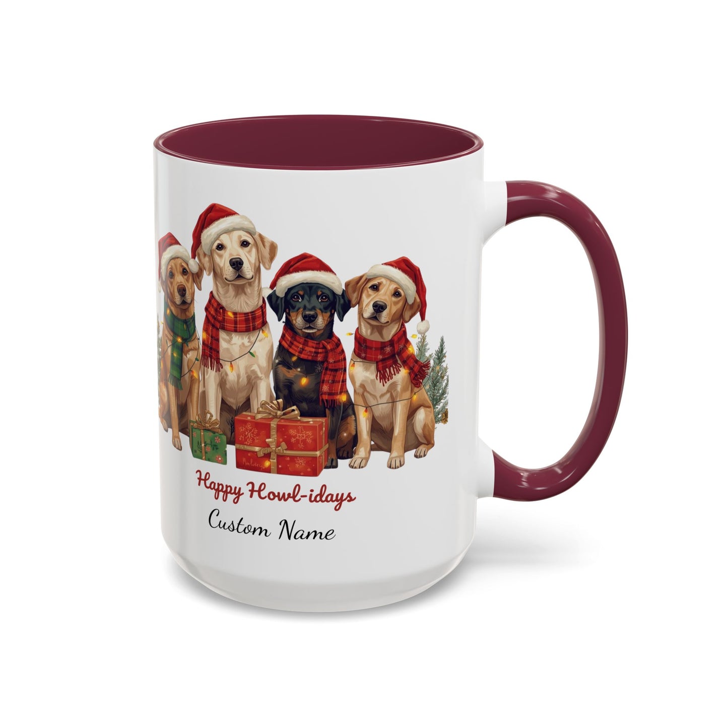 Festive Dog Mug, Dog Christmas Mug, Cute Christmas Dog, Custom Dog Mug, Holiday Spirit, Merry Christmas, Family Xmas Mug