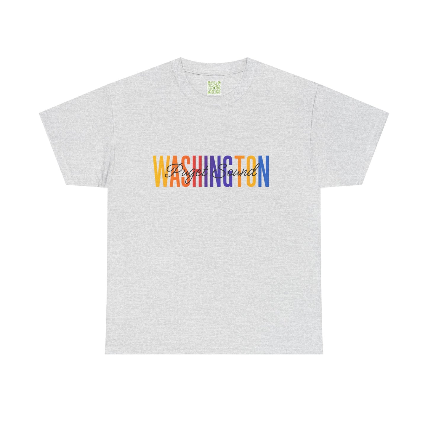Colorful Puget Sound Washington Tee, Unisex Cotton Shirt, Tacoma Souvenir, Puget Sound Gift, Washington Souvenir
