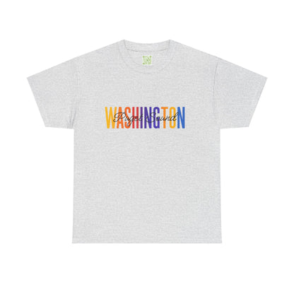 Colorful Puget Sound Washington Tee, Unisex Cotton Shirt, Tacoma Souvenir, Puget Sound Gift, Washington Souvenir