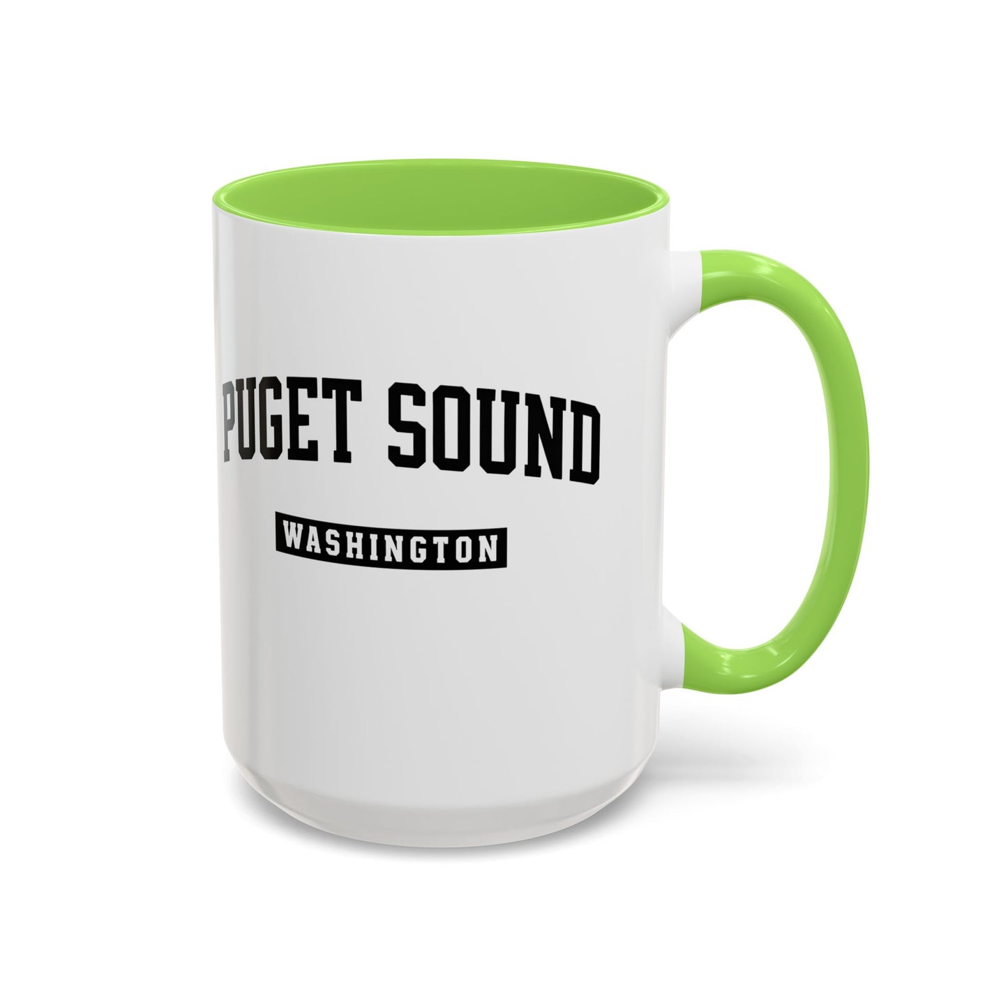 Seattle, Tacoma, Puget Sound Washington Accent Coffee Mug, Tacoma, Puget Sound Gift, Puget Sound WA, Washington Souvenir, Puget Sound Mug