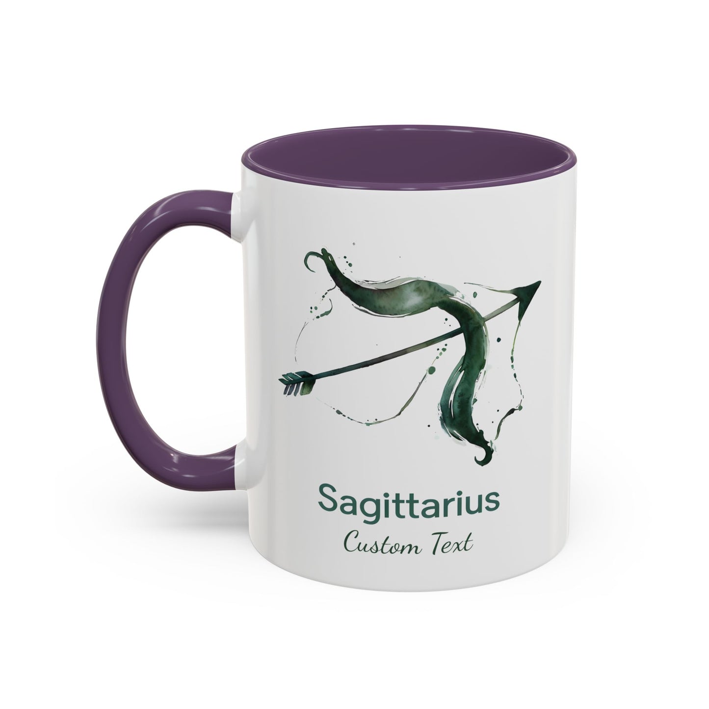 Personalized Sagittarius Accent Coffee Mug, Zodiac Mug, Astrology Mug, Custom Zodiac Gift, Birth Month, Sagittarius Zodiac Sign