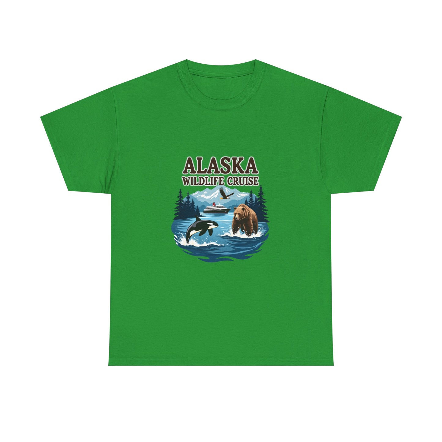 Alaska Wildlife Cruise Unisex Heavy Cotton Tee, Alaska Cruise Shirt, Wildlife Vacation Tee, Nature Enthusiast Gift
