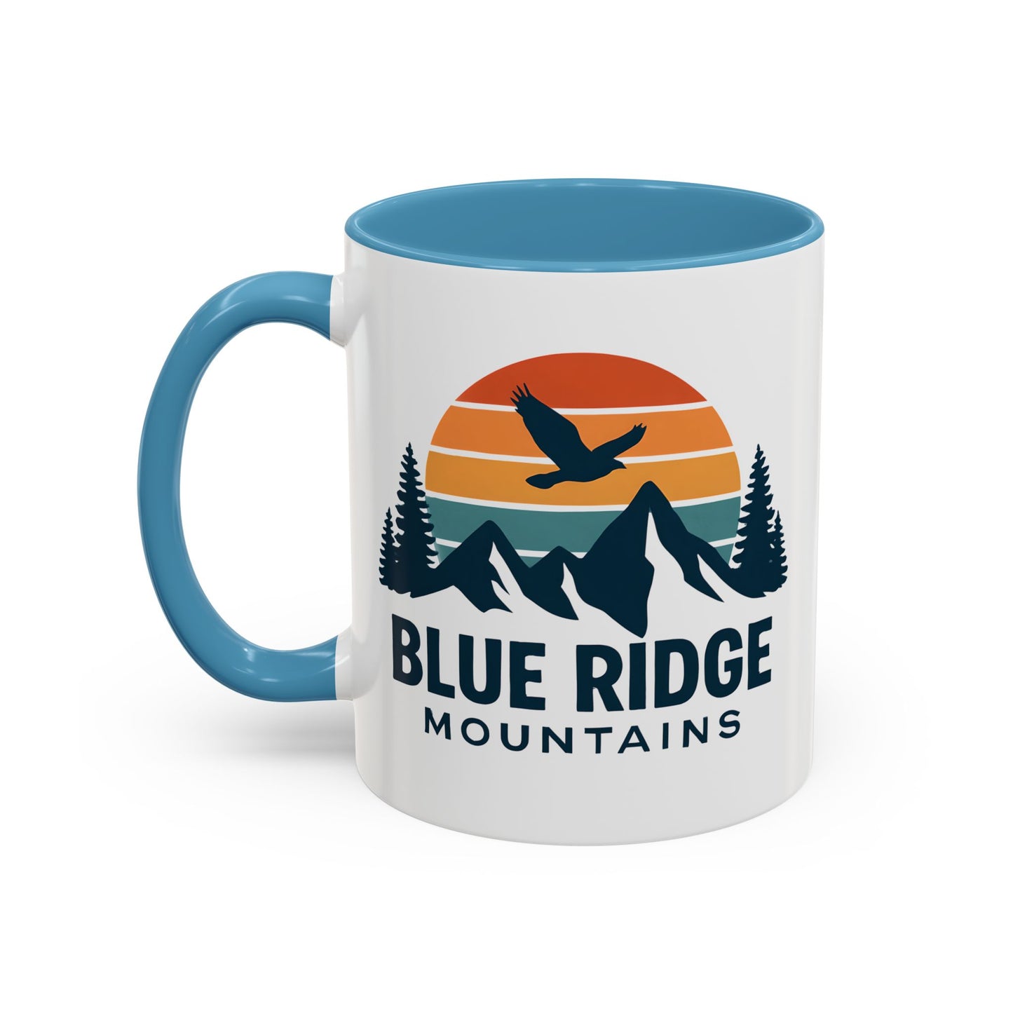 Blue Ridge Mountains Accent Coffee Mug, Appalachian Trail Mug, Smokey Mountains Souvenir, North Carolina Gift, Virginia Gift
