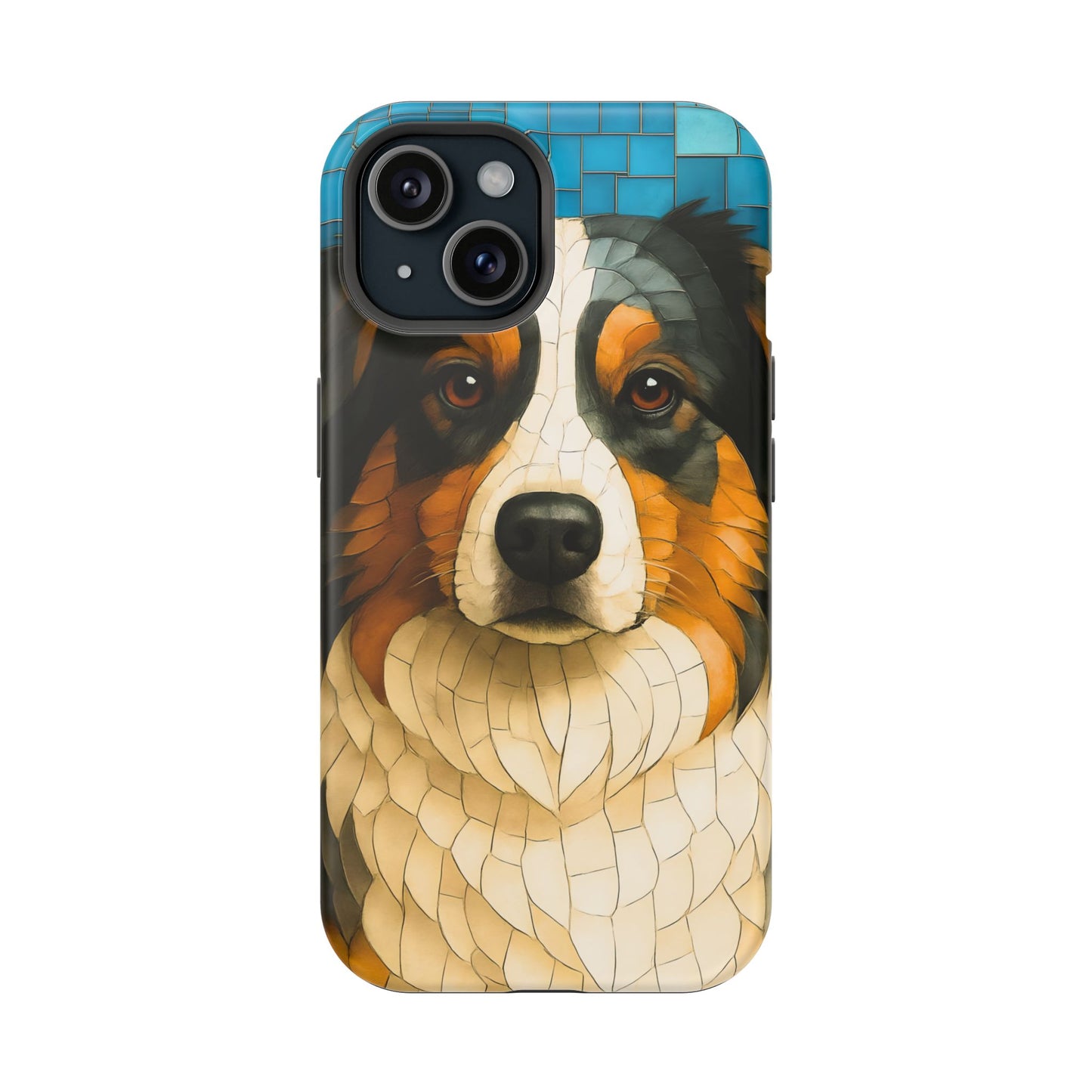 Australian Shepherd Mosaic Phone Case, iPhone Dog Case, Dog Lover Gift, Shepherd Dog Cover, Dog Phone Protector