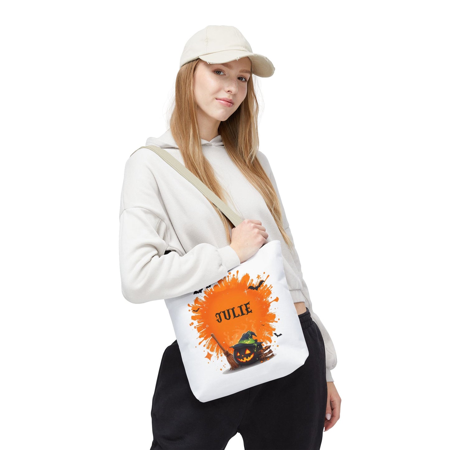 Custom Kids Halloween Trick or Treat Bag – Personalized Pumpkin Candy Tote Sack – Children’s Halloween Gift, Reusable Candy Bag