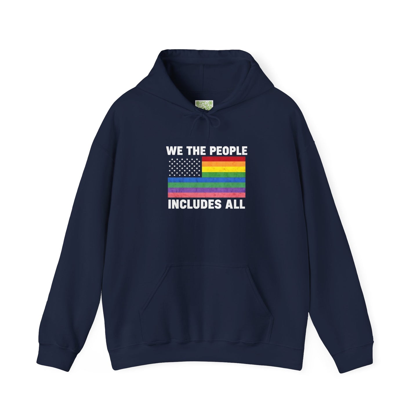 Pride Hoodie With We The People Pride Flag, LGBT Pride Sweatshirt, Bisexual Pride Hoodie, Transgender, Queer Hoodie, Pride Outfit