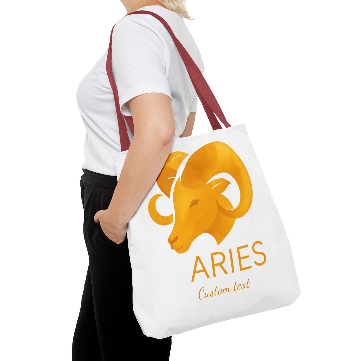 Aries Zodiac Personalized Tote Bag, Artistic Tote Bag, Astrology Bag, Unique Tote Bag, Aries Birthday Gift